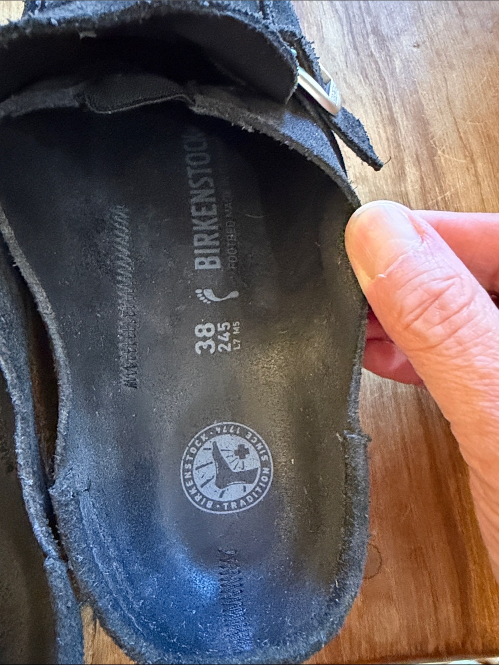 Women’s Black Suede Birkenstock Buckleys - Picture 6 of 6